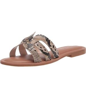 Elegant Snakeskin Pattern Sandals